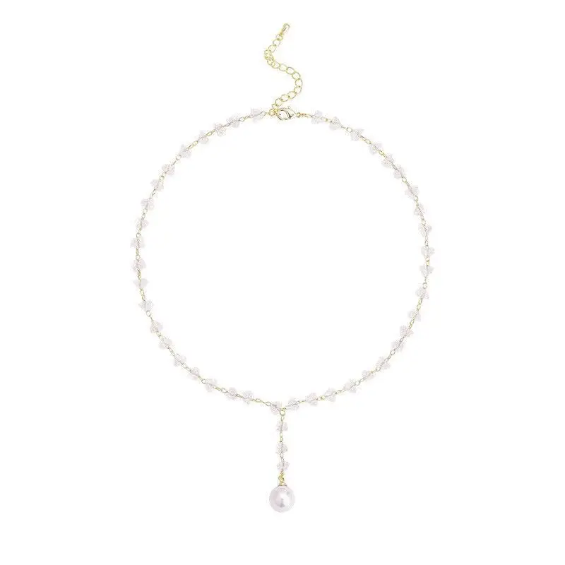 LuxHoney Cute Romantic Ins Style Transparent Crystal Strand Pearl Pendant Choker Necklace for Women Girls In Party Wedding
LuxHoney Cute Romantic Ins Style Transparent Crystal Strand Pearl Pendant Choker Necklace for Women Girls In Party Wedding