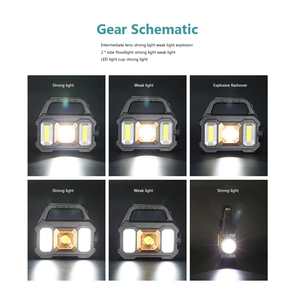 LED Portable Searchlight Non-Slip Waterproof Solar Searchlight Multifunctional Power Display With Side Light for Outdoor Camping
LED Portable Searchlight Non-Slip Waterproof Solar Searchlight Multifunctional Power Display With Side Light for Outdoor Camping