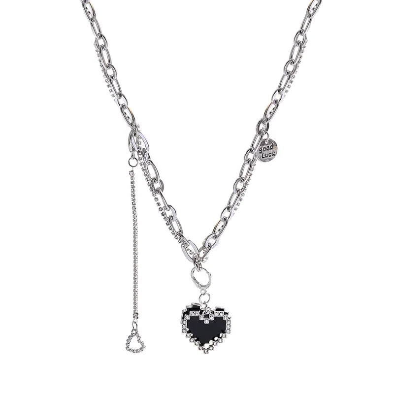 2022 Women Pendants Black Stone Zircon Women Jewelry Black Heart Silver Necklace Pendants Women Advanced Wedding Gift LDH0001
2022 Women Pendants Black Stone Zircon Women Jewelry Black Heart Silver Necklace Pendants Women Advanced Wedding Gift LDH0001