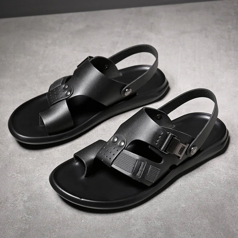 Cow Leather Men's Sandals Fashion Business Genuine Leather Casual Slippers Men Summer Flat Shoes Luxury Brand Roman Flip Flops
Cow Leather Men's Sandals Fashion Business Genuine Leather Casual Slippers Men Summer Flat Shoes Luxury Brand Roman Flip Flops