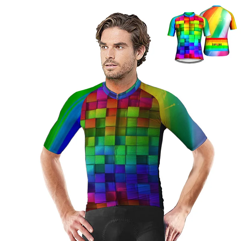 Summer Short Sleeve Cycling Jersey Colored Jacket Road MTB Shirt Bike Downhill Comfortabl Sweatproof Wear Cyclist Elastic Tops
Summer Short Sleeve Cycling Jersey Colored Jacket Road MTB Shirt Bike Downhill Comfortabl Sweatproof Wear Cyclist Elastic Tops