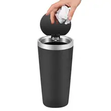 Car Cup Holder Can Trash Automotive Odor Blocking Garbage Bin Portable Auto Mini Trash Can With Lid Sedans SUVsTrucks