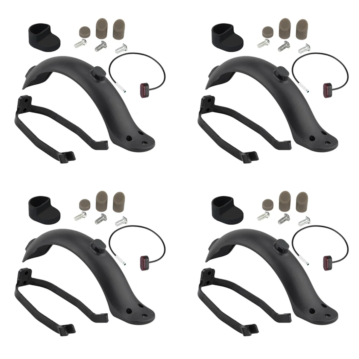 4X Rear Mudguard Fender Guard + Bracket + Hook +Taillight for Xiaomi M365 Electric Scooter
4X Rear Mudguard Fender Guard + Bracket + Hook +Taillight for Xiaomi M365 Electric Scooter