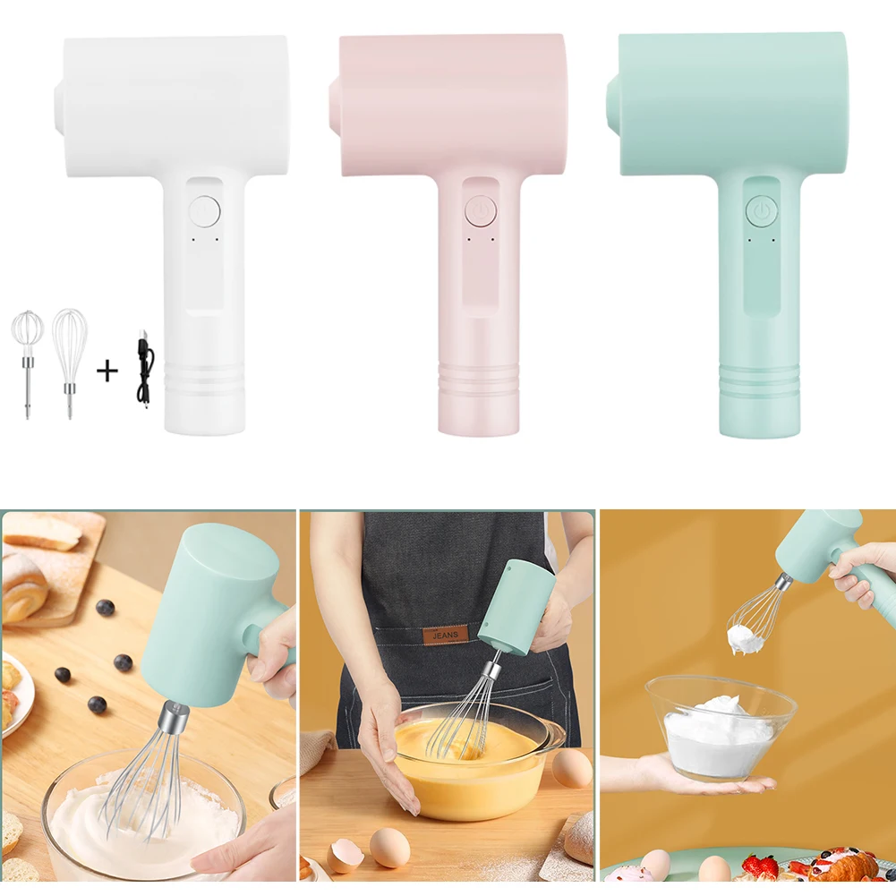 Electric Hand Mixer Cordless Rechargeable Egg Beater Whisk Mini Handheld Food Mixer with 2 Attachment for Cream Butter Dough
Electric Hand Mixer Cordless Rechargeable Egg Beater Whisk Mini Handheld Food Mixer with 2 Attachment for Cream Butter Dough