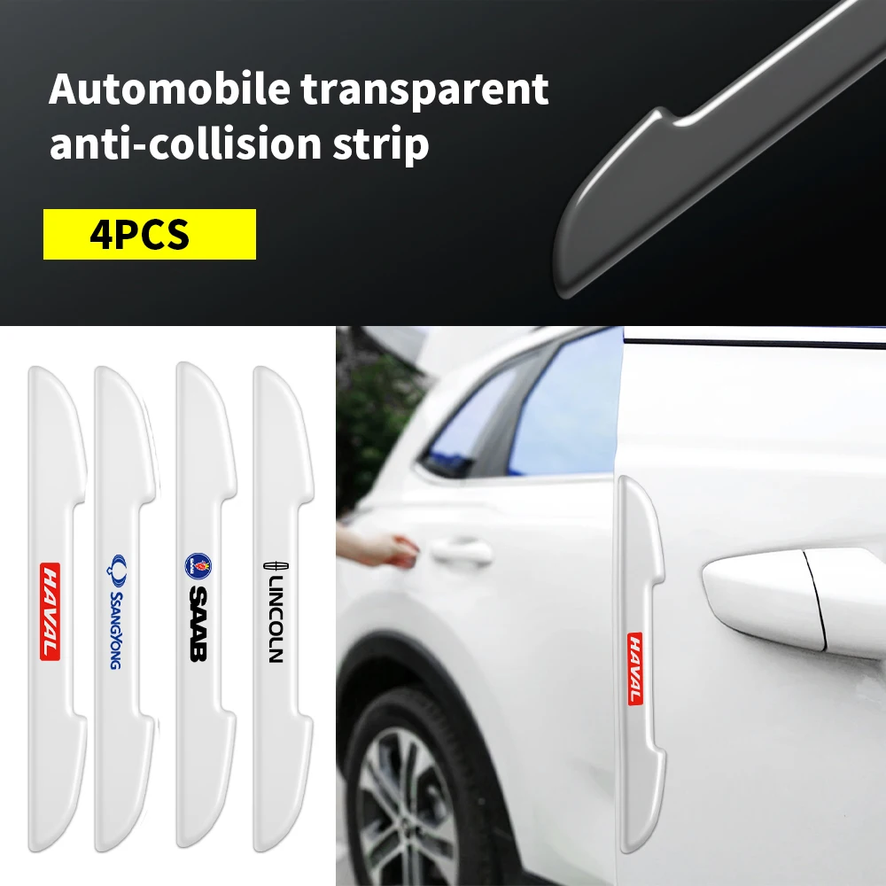 Прозрачные полоски для защиты от царапин на края двери автомобиля наклейка Volkswagen