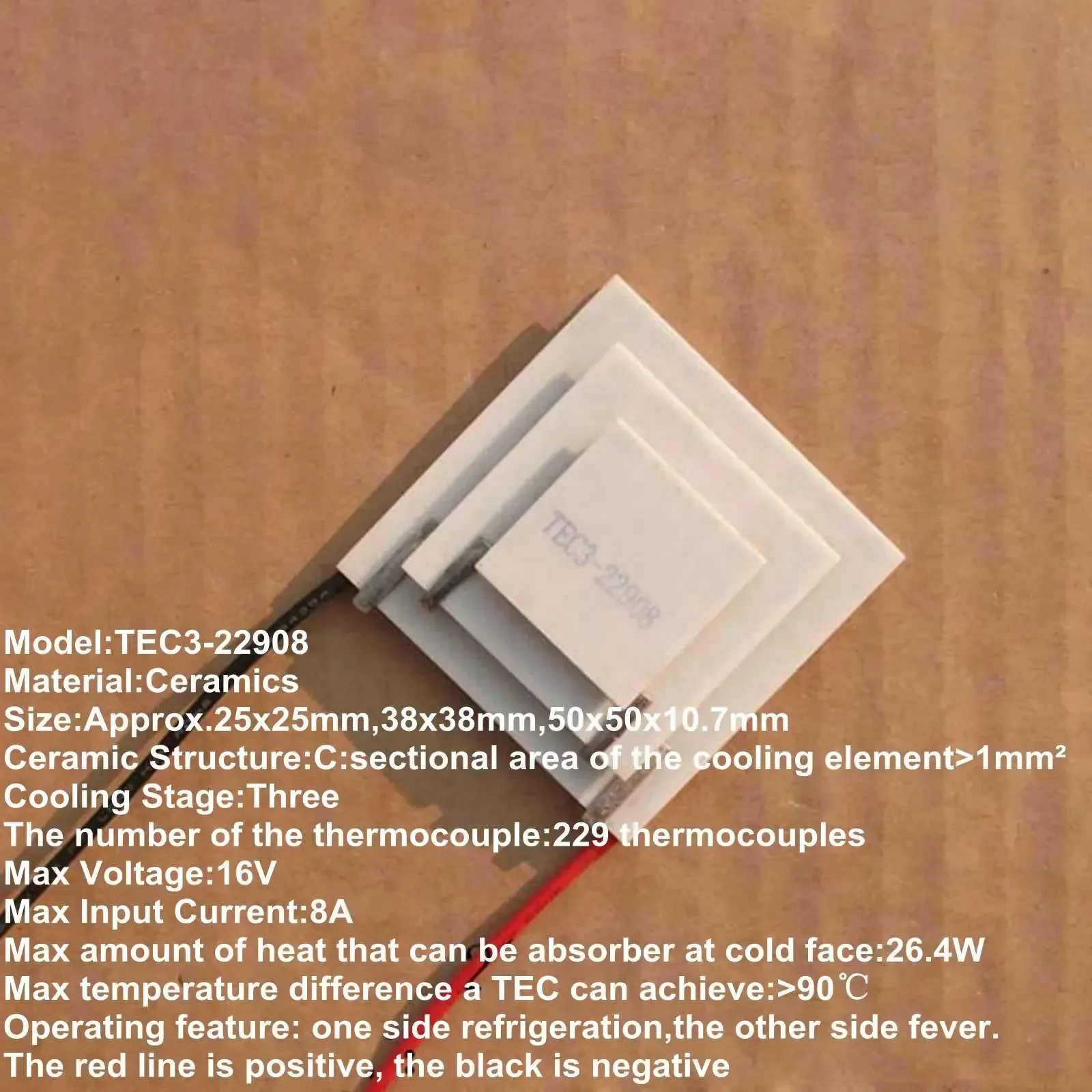 TEC3-22903 TEC3-22908 3-deck, керамический Термоэлектрический охладитель, теплоотвод Пельтье, полупроводниковая пластина для охлаждения, ЦП холодильника
TEC3-22903 TEC3-22908 3-deck, керамический Термоэлектрический охладитель, теплоотвод Пельтье, полупроводниковая пластина для охлаждения, ЦП холодильника