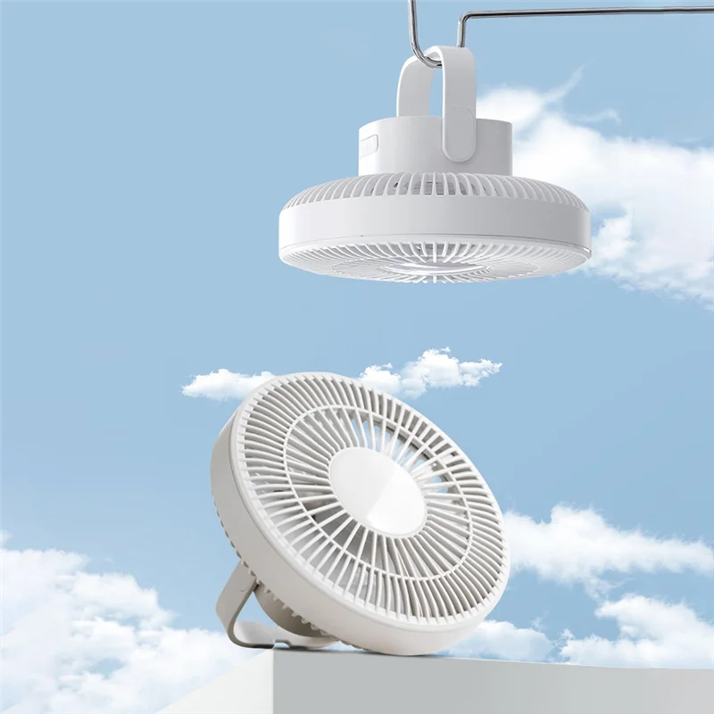 Outdoor Camping Air Cooler Fan with LED Lamp Remote Control USB Rechargeable Ceiling Fan 3 Gear Wall Ventilador-Black
Outdoor Camping Air Cooler Fan with LED Lamp Remote Control USB Rechargeable Ceiling Fan 3 Gear Wall Ventilador-Black