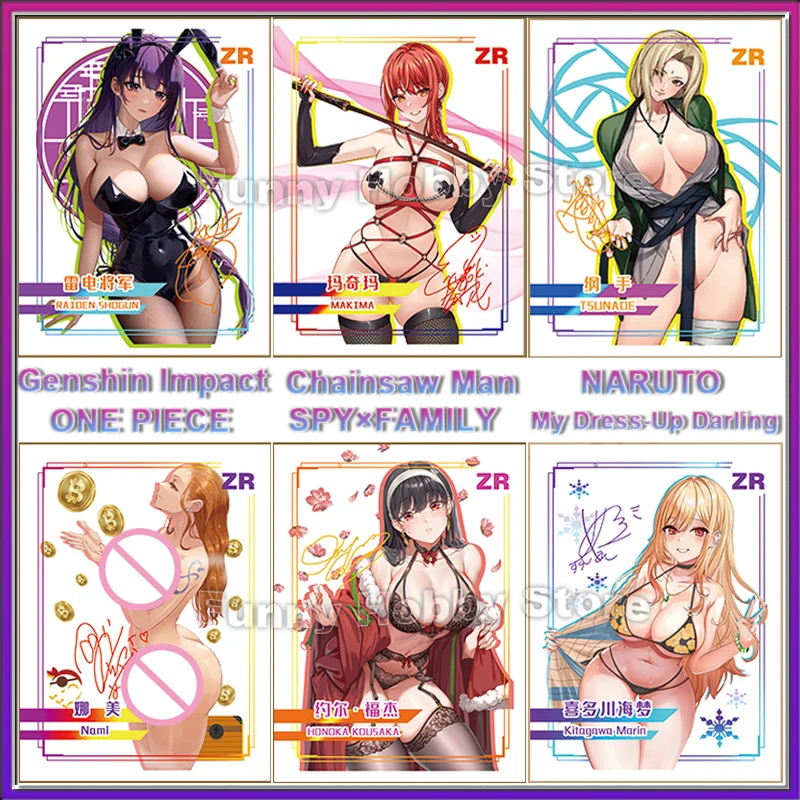 Fantasy Goddess Cards Anime Genshin Impact One Piece SPY×FAMILY NARUTO My Dress Up Darling ZR DIY Collection Signature Card
Fantasy Goddess Cards Anime Genshin Impact One Piece SPY×FAMILY NARUTO My Dress Up Darling ZR DIY Collection Signature Card