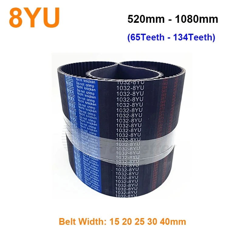 Ремень ГРМ 8YU, резиновый синхронный ремень 520 600 616 640 680 712 720 728 768 776-784 мм, ширина 15 20 25 30 40 мм, Шаг 8 мм 
Ремень ГРМ 8YU, резиновый синхронный ремень 520 600 616 640 680 712 720 728 768 776-784 мм, ширина 15 20 25 30 40 мм, Шаг 8 мм