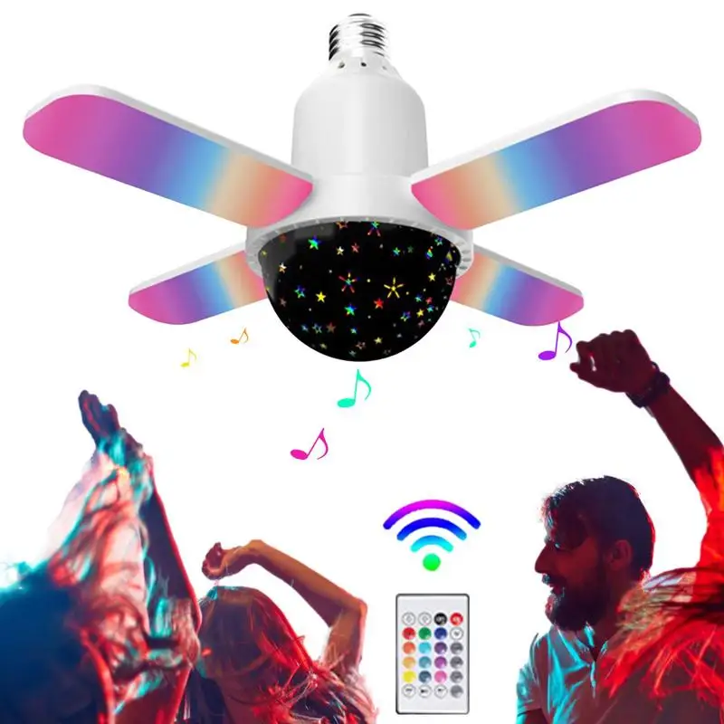 Light Bulb Music Speaker Wireless Smart Light Bulbs Four Leaf Design Color Change Led Lightbulb For Yard Colorful And White Mode
Light Bulb Music Speaker Wireless Smart Light Bulbs Four Leaf Design Color Change Led Lightbulb For Yard Colorful And White Mode