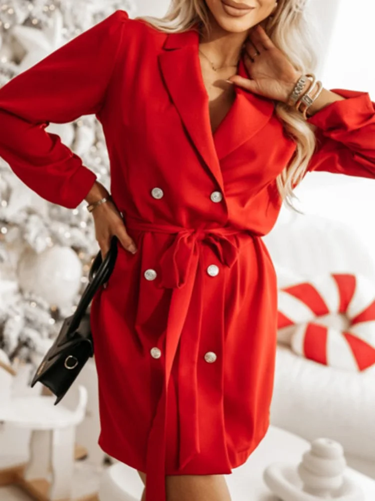 Spring Autumn Women Button Mini Dress, Long Sleeve Loungewear Fashion Party Dress, Deep V-Neck Elegant Ladies Dress Streetwear 
Spring Autumn Women Button Mini Dress, Long Sleeve Loungewear Fashion Party Dress, Deep V-Neck Elegant Ladies Dress Streetwear