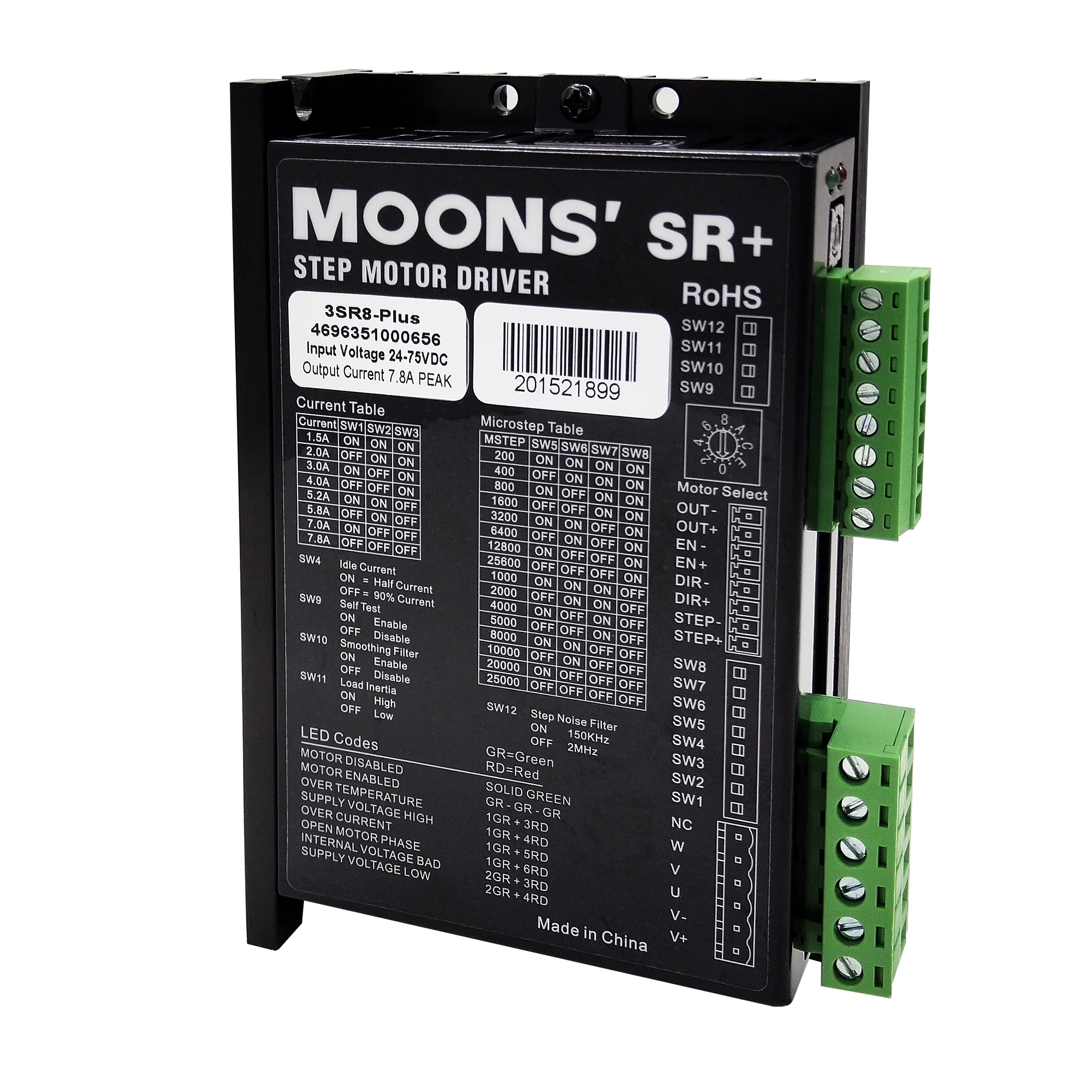 MOONS fast disdatch 3 phase 75VDC stepper motor drive 3SR8-Plus high torque microstepping stepper motor
MOONS fast disdatch 3 phase 75VDC stepper motor drive 3SR8-Plus high torque microstepping stepper motor