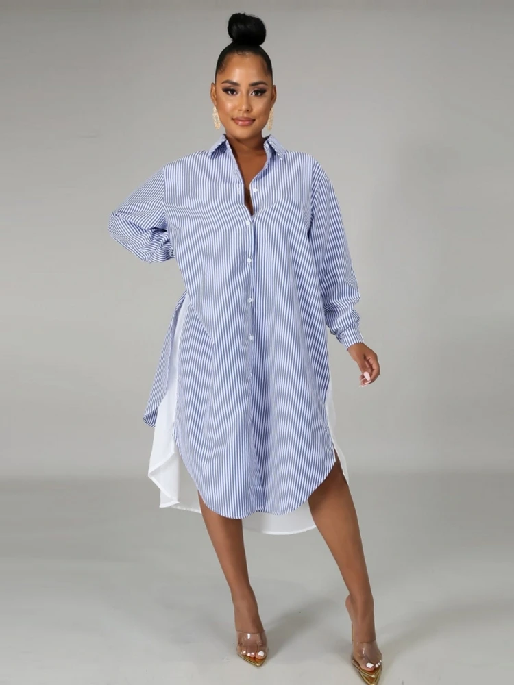 Женское платье-рубашка на пуговицах, повседневное свободное платье большого размера с длинным рукавом и рюшами, весна-лето
Женское платье-рубашка на пуговицах, повседневное свободное платье большого размера с длинным рукавом и рюшами, весна-лето