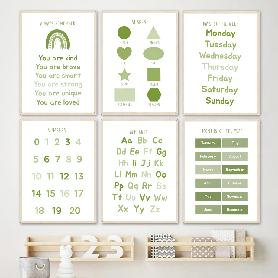 Alphabet Numbers Shape Month Education Wall Art Canvas Painting Nordic Posters And Prints Wall Pictures Kids Room Nursery Decor
Alphabet Numbers Shape Month Education Wall Art Canvas Painting Nordic Posters And Prints Wall Pictures Kids Room Nursery Decor