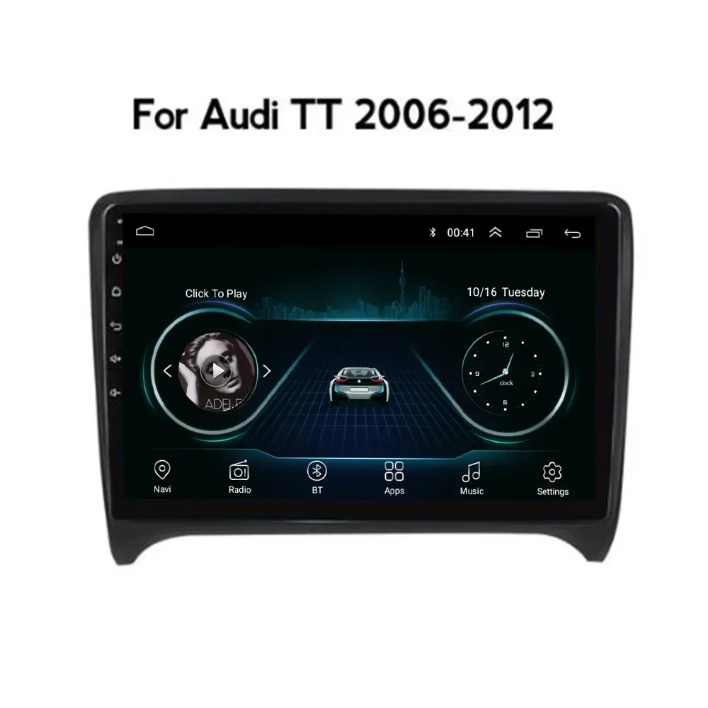 Для Audi TT MK2 8J 2006-2014-2050 2din автомобильный радиоприемник авторадио Android Auto Carplay Navi