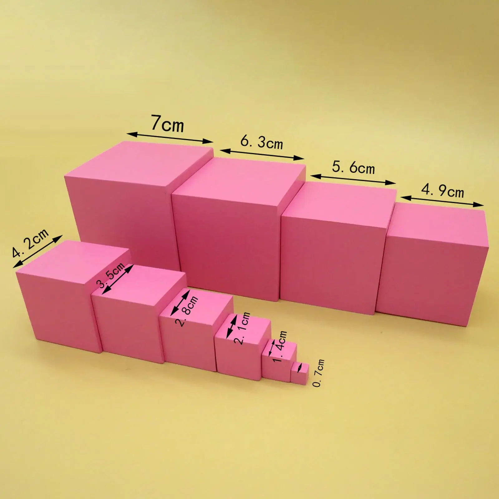 Montessori Learning Pink Tower Brain Teaser Cube Intellectual Building Blocks Stacking Cubes Early Teaching for Kids Age3+
Montessori Learning Pink Tower Brain Teaser Cube Intellectual Building Blocks Stacking Cubes Early Teaching for Kids Age3+