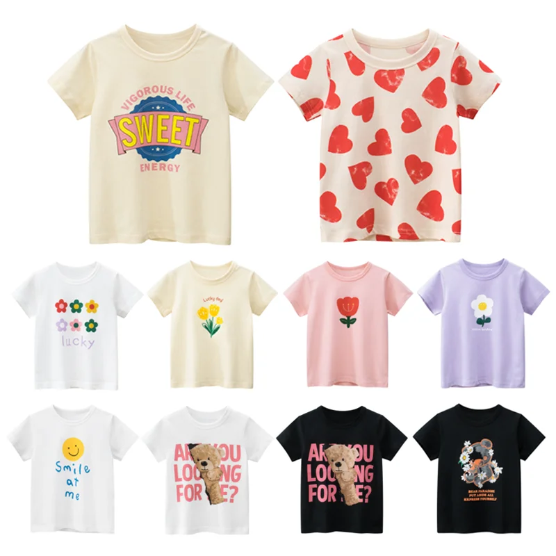 Baby T-Shirt Kid Boys Girls Summer Creative Cotton Sweet Heart Flowers Print Short Sleeve Clothes Children Top Infant Outfit
Baby T-Shirt Kid Boys Girls Summer Creative Cotton Sweet Heart Flowers Print Short Sleeve Clothes Children Top Infant Outfit