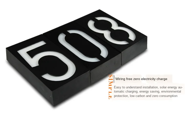 House Number Doorplate Digital Solar Light LED Door Number Address Digits Wall Mount Number For Home With Battery
House Number Doorplate Digital Solar Light LED Door Number Address Digits Wall Mount Number For Home With Battery