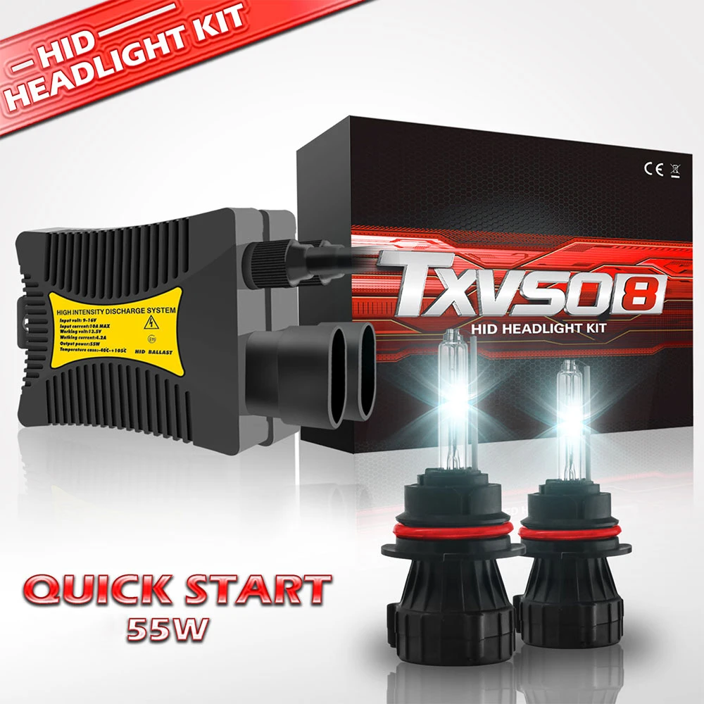 

TXVSO8 Xenon Kit Universal 9004 12V HB1 Car Headlights Bulbs 55W HID Lamps 3000K 4300K 5000K 6000K 8000K 10000K 12000K Lights