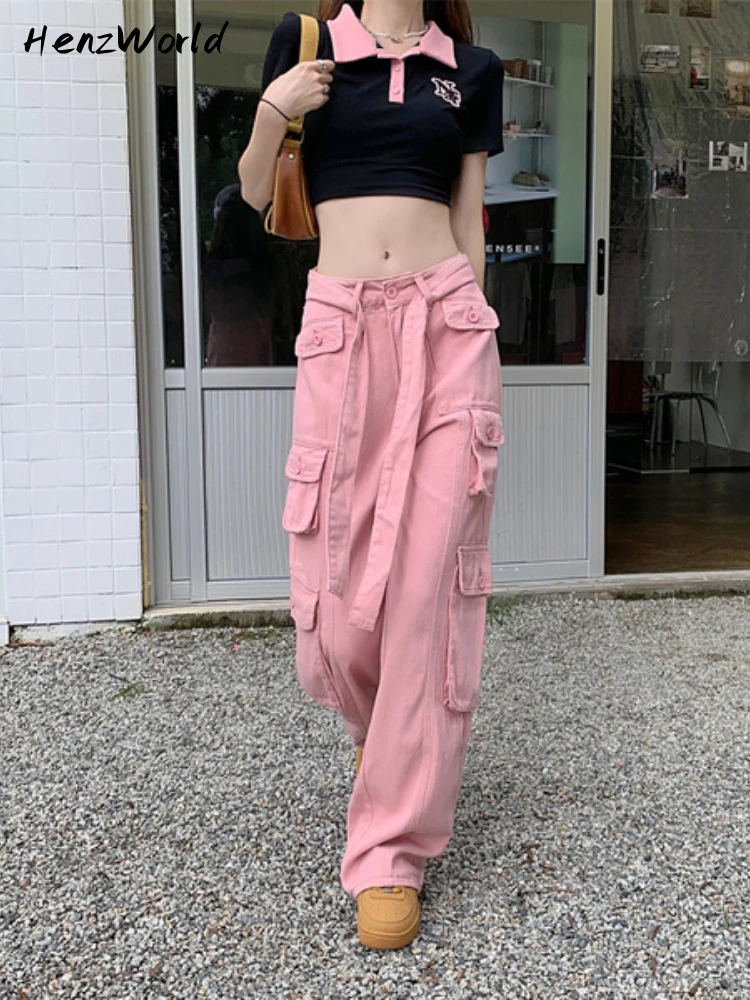 Y2k Sexy Hot Girl Pink Overalls American Retro Multi-pocket Design Wide Leg Pants Super Sweet And Cool Straight Waist Mop Pants
Y2k Sexy Hot Girl Pink Overalls American Retro Multi-pocket Design Wide Leg Pants Super Sweet And Cool Straight Waist Mop Pants