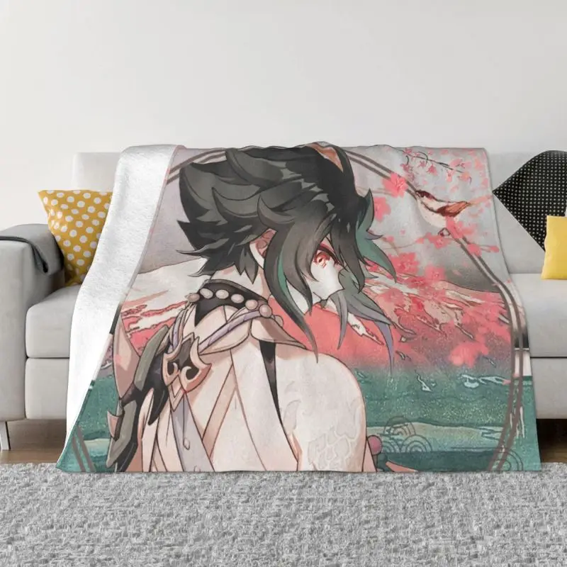 Аниме игровое одеяло Genshin Impact, теплое флисовое мягкое Фланелевое покрывало Xiao Anemo s для спальни, дивана, офиса, весна-осень
Аниме игровое одеяло Genshin Impact, теплое флисовое мягкое Фланелевое покрывало Xiao Anemo s для спальни, дивана, офиса, весна-осень