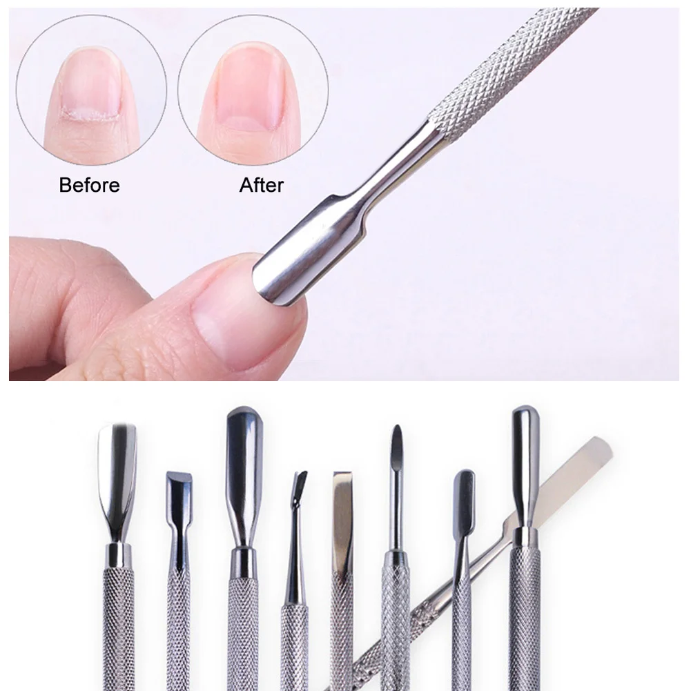 10pcs Double-ended Dead Skin Remover Pusher Stainless Steel Cutter Fork Spoon Scraper Gel Polish Push Manicures Nail Tools
10pcs Double-ended Dead Skin Remover Pusher Stainless Steel Cutter Fork Spoon Scraper Gel Polish Push Manicures Nail Tools