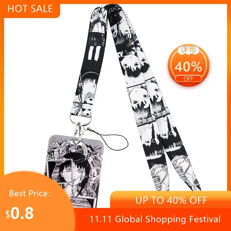 

Horror Girl Fashion Lanyard ID Badge Holder Bus Pass Case Cover Slip Bank Credit Card Holder Strap Card Holder