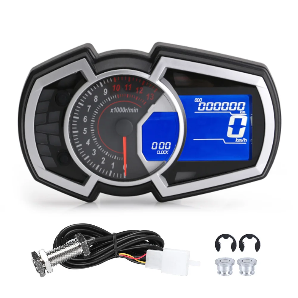 Motorcycle Gauges Odometer Speedometer Tachometer Mechanical LCD Meter Universal for 1 2 4 Cylinder
Motorcycle Gauges Odometer Speedometer Tachometer Mechanical LCD Meter Universal for 1 2 4 Cylinder