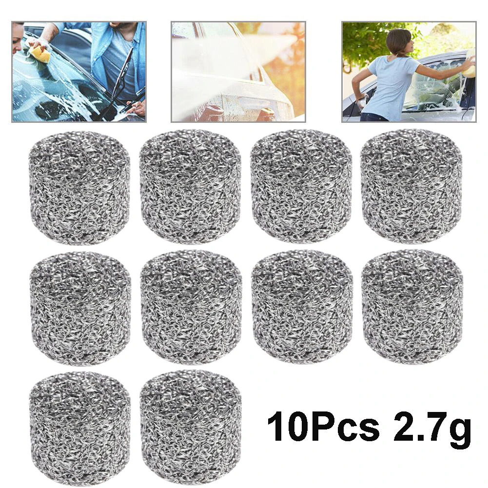 10Pcs 2.7g Gauze Filter Stainless Steel Car Pressure Washer Kit Replacement Accessories For Foam Lance Car Wash Tools Parts
10Pcs 2.7g Gauze Filter Stainless Steel Car Pressure Washer Kit Replacement Accessories For Foam Lance Car Wash Tools Parts