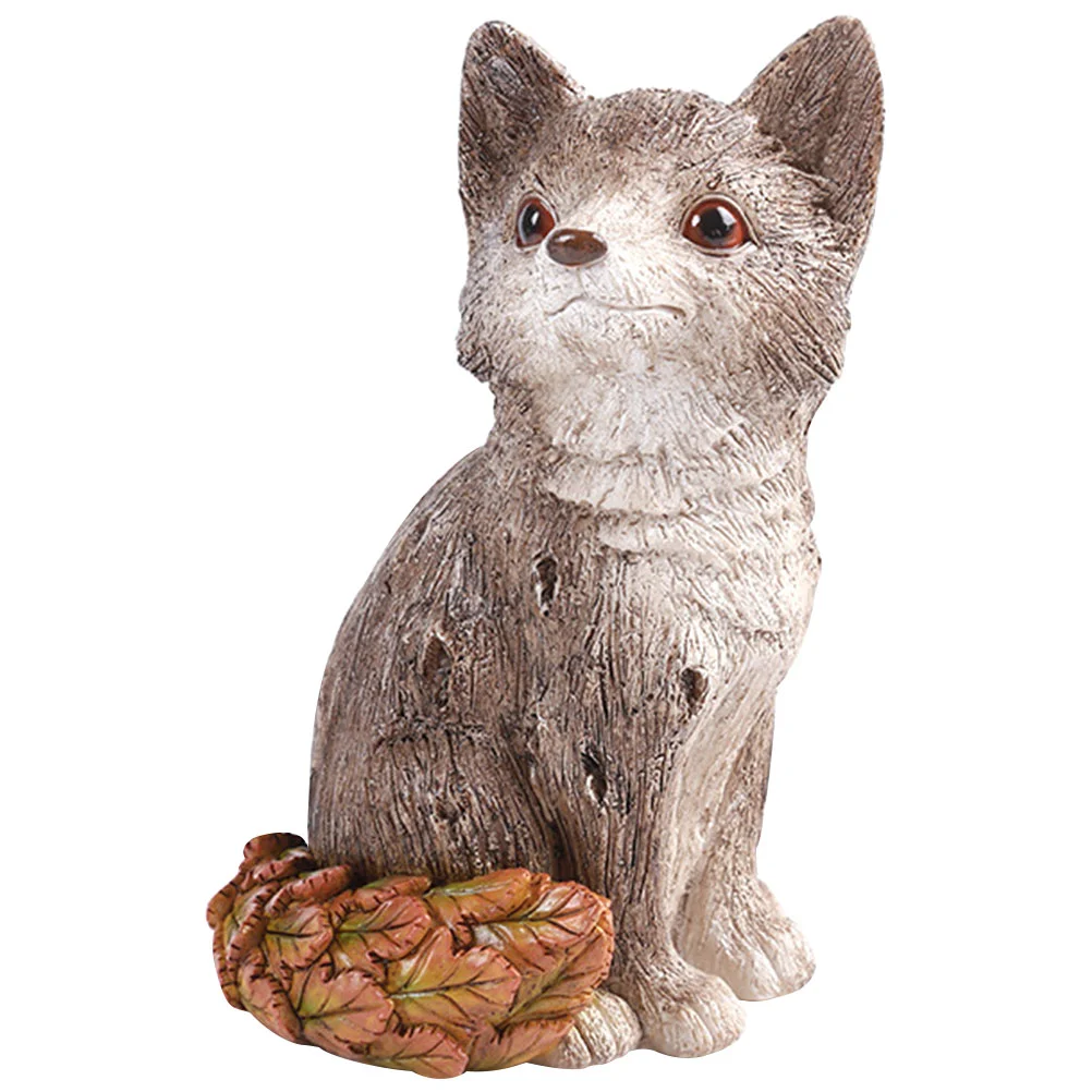 

Animal Fox Resin Sculpture Outdooroutside Standing Decoration Ornaments Lawn Figurines Decorative Figure Garden Statue