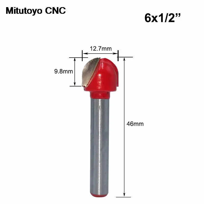 1Pcs 6mm Shank Ball Nose Router Bit Round Milling Cutter For Wood CNC Radius Core Box Solid Carbide Woodworking Tools
1Pcs 6mm Shank Ball Nose Router Bit Round Milling Cutter For Wood CNC Radius Core Box Solid Carbide Woodworking Tools
