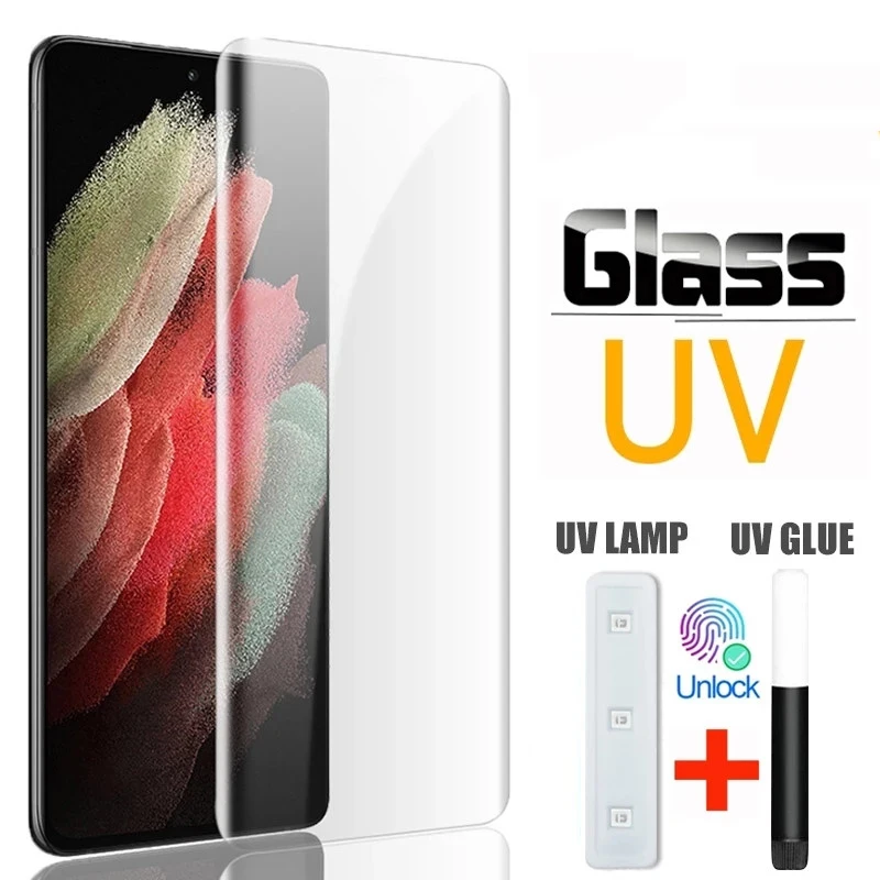 UV Tempered Glass For Samsung Galaxy S20 S21 S22 S23 Ultra Note 10 Plus Note 20 Screen Protector Protective Full Cover HD Film
UV Tempered Glass For Samsung Galaxy S20 S21 S22 S23 Ultra Note 10 Plus Note 20 Screen Protector Protective Full Cover HD Film