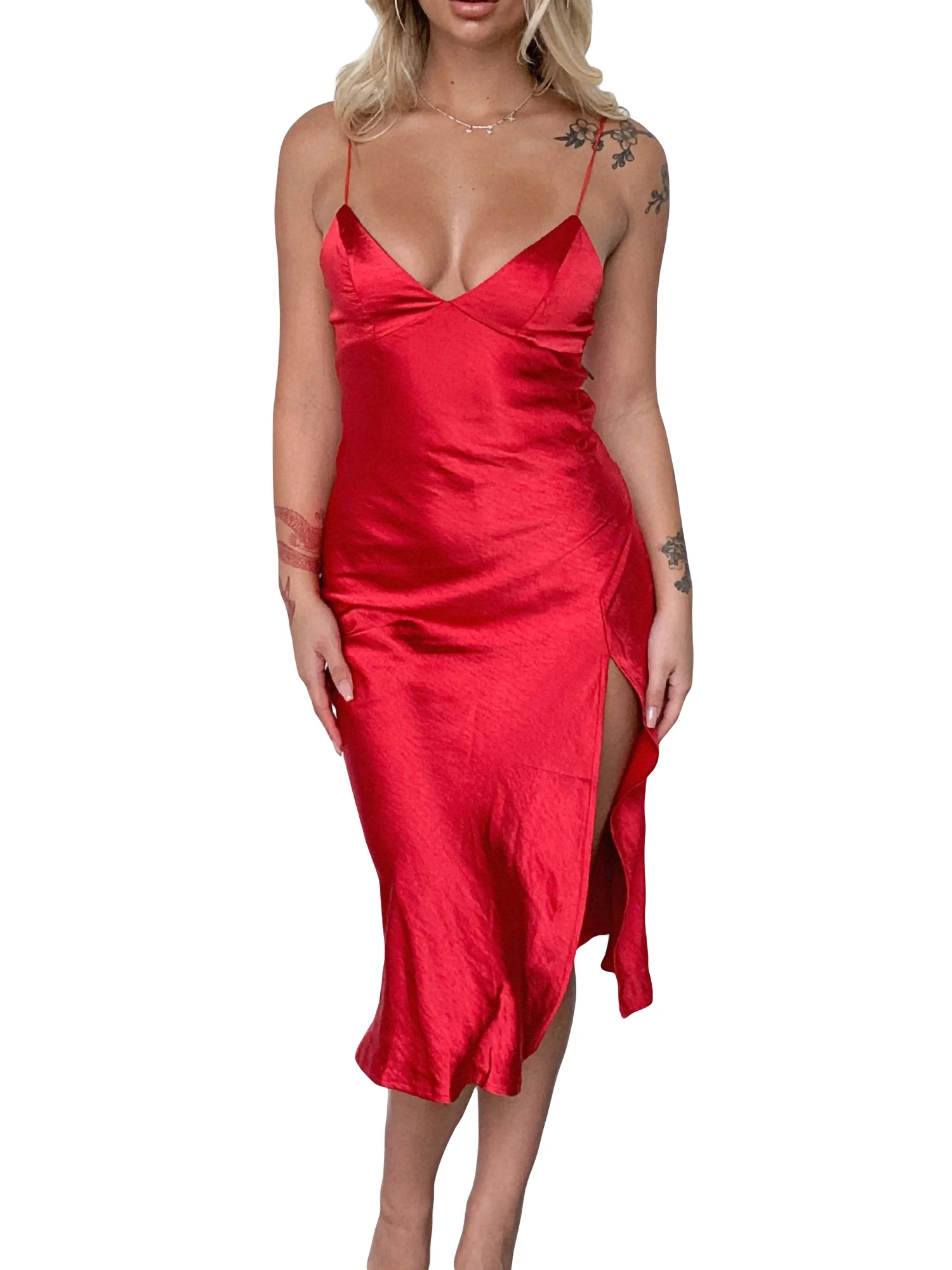 BEAFNKSG Women Backless Sling Dress Summer Solid Color Split Spaghetti Strap Dress Sleeveless Low-Cut Slim Dress
BEAFNKSG Women Backless Sling Dress Summer Solid Color Split Spaghetti Strap Dress Sleeveless Low-Cut Slim Dress