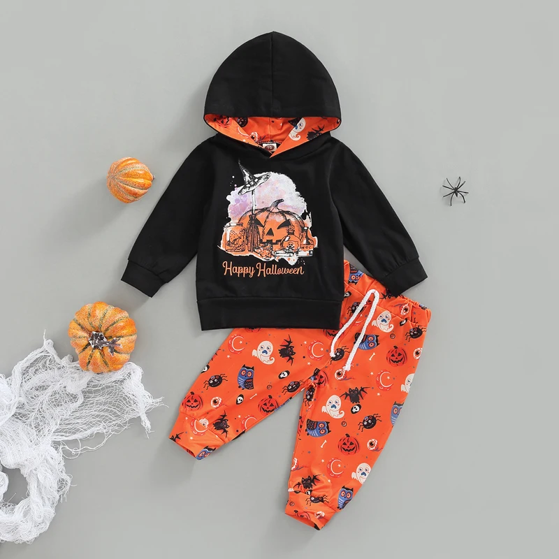 Толстовка с длинным рукавом и принтом тыквы для маленьких девочек и мальчиков 0-24 мес. + Стрейчевые брюки с завышенной талией с призраками
Толстовка с длинным рукавом и принтом тыквы для маленьких девочек и мальчиков 0-24 мес. + Стрейчевые брюки с завышенной талией с призраками