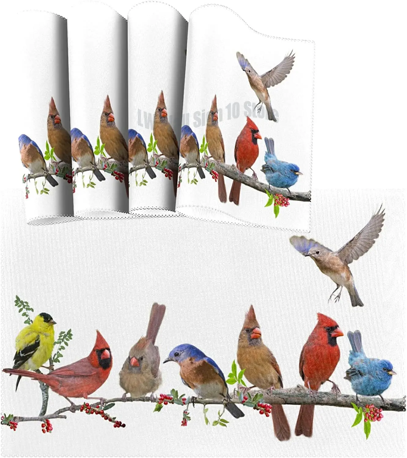 Spring Birds Placemats Set of 4 Birds Non Slip Heat-Resistant Washable Table Place Mats for Kitchen Dining Table Home Decoration 
Spring Birds Placemats Set of 4 Birds Non Slip Heat-Resistant Washable Table Place Mats for Kitchen Dining Table Home Decoration