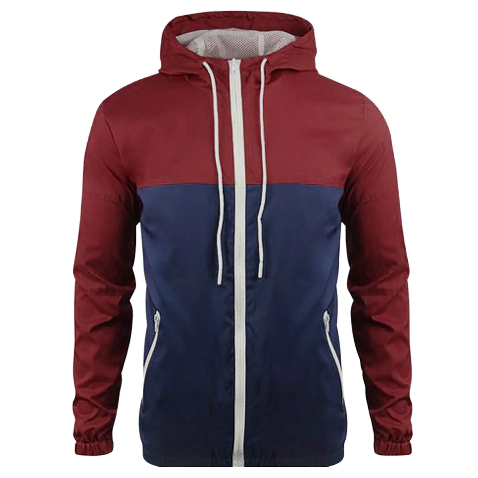 Men Jacket Coat Color-Matching Drawstring Zip Up Hooded Jacket Long-Sleeve Zipper Pockets Hoodie Tops Autumn Male Streetwear Top
Men Jacket Coat Color-Matching Drawstring Zip Up Hooded Jacket Long-Sleeve Zipper Pockets Hoodie Tops Autumn Male Streetwear Top