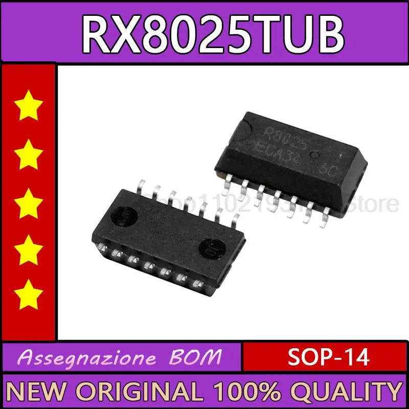 20PCS RX8025TUB RX8025-T R8025-T R8025T R8025 SOP14 real-time clock IC chip 
20PCS RX8025TUB RX8025-T R8025-T R8025T R8025 SOP14 real-time clock IC chip