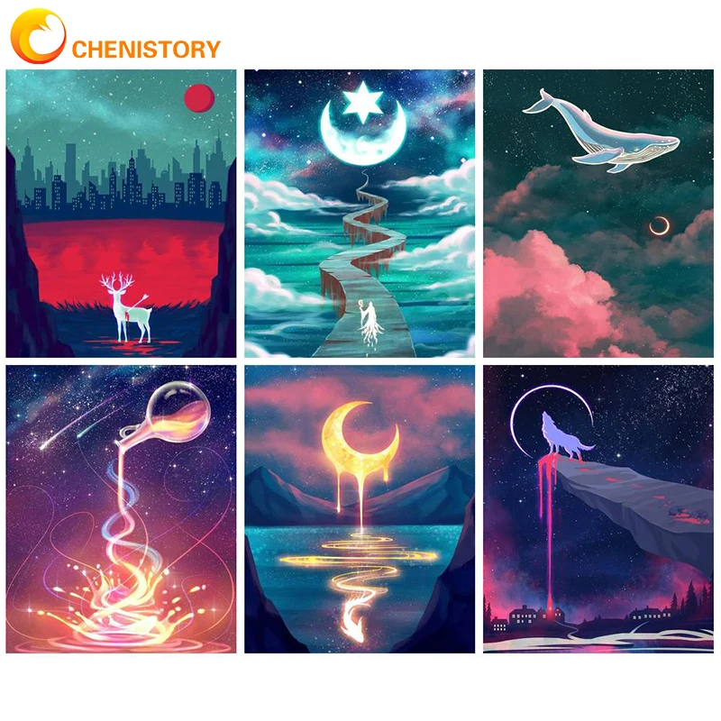 CHENISTORY 60X75cm DIY Paint By Number Moon Landscape Oil Painting By Numbers Canvas Frameless Handpaint Drawing By Numbers
CHENISTORY 60X75cm DIY Paint By Number Moon Landscape Oil Painting By Numbers Canvas Frameless Handpaint Drawing By Numbers