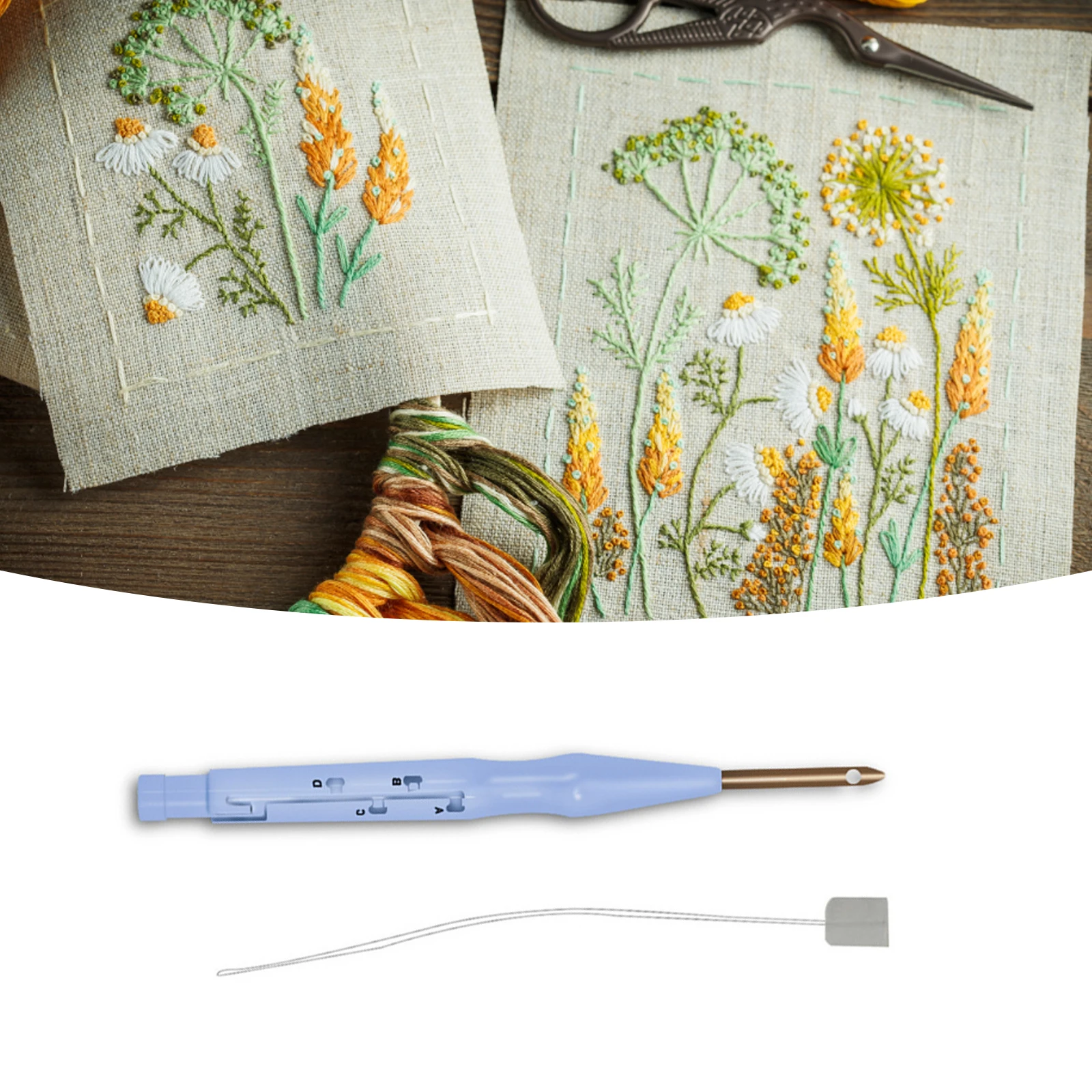 Embroidery Kit Punch Needle Stitching Tool Magic Embroidery Needle Pen Weaving Tool Knitting Sewing Tools for DIY Carpet Hook
Embroidery Kit Punch Needle Stitching Tool Magic Embroidery Needle Pen Weaving Tool Knitting Sewing Tools for DIY Carpet Hook