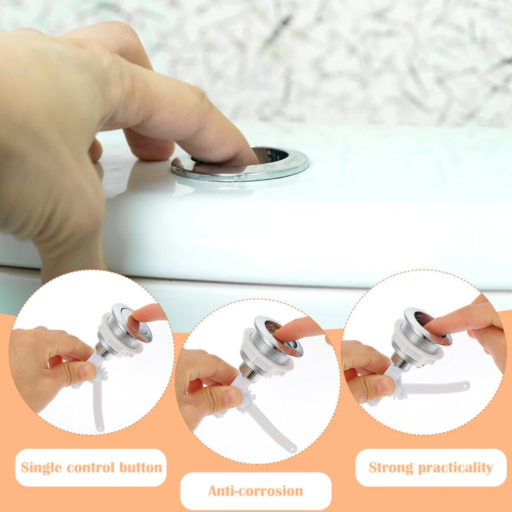1pc Toilet Tank Button Round Valve Rod Single Push Water Saving For Cistern Bathroom Hotel Toilet Push Button Fixture Parts
1pc Toilet Tank Button Round Valve Rod Single Push Water Saving For Cistern Bathroom Hotel Toilet Push Button Fixture Parts