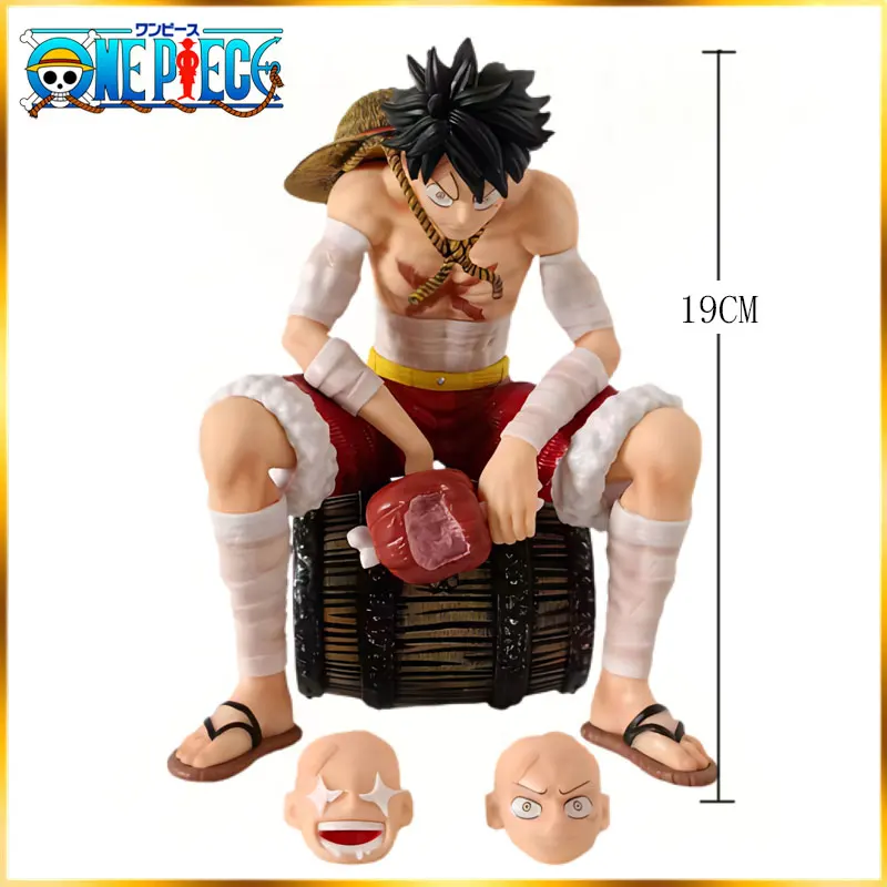 

19 см аниме One Piece Monkey D. Фигурка Луффи «съесть мясо», мультипликационная экшн-модель Луффи из ПВХ, игрушки для детей, подарки, коллекционная статуя, кукла