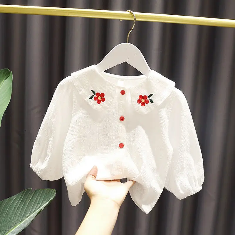 Girls Long-sleeved Shirts 2022 Spring Autumn New Children's Cotton Embroidered Tops Infant Bottoming Cardigan
Girls Long-sleeved Shirts 2022 Spring Autumn New Children's Cotton Embroidered Tops Infant Bottoming Cardigan