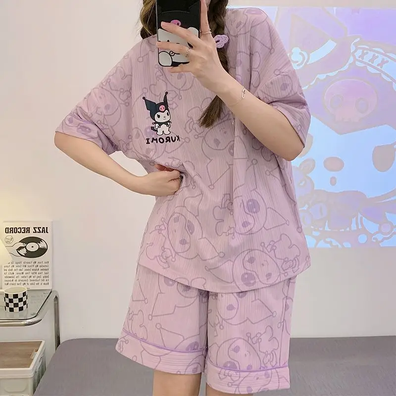 Kawaii Sanrio Anime Kuromi Home Wear Clothing Girly Heart Cinnamoroll Cute Cartoon Comfort Pajama Set Toys for Girls
Kawaii Sanrio Anime Kuromi Home Wear Clothing Girly Heart Cinnamoroll Cute Cartoon Comfort Pajama Set Toys for Girls