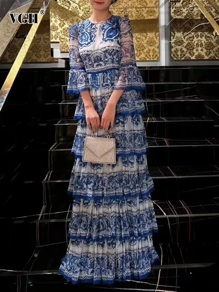 Женское винтажное длинное платье VGH, свободное лоскутное платье с круглым вырезом, коротким рукавом, высокой талией и каскадными оборками, о...
Женское винтажное длинное платье VGH, свободное лоскутное платье с круглым вырезом, коротким рукавом, высокой талией и каскадными оборками, о...