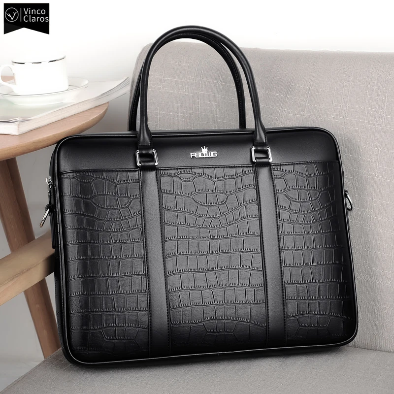 VC High Quality Men's Handbag Luxury Brand Leather Business Briefcase Fashion 14 Inch Laptop Bag Crocodile Shoulder Bags for Men
VC High Quality Men's Handbag Luxury Brand Leather Business Briefcase Fashion 14 Inch Laptop Bag Crocodile Shoulder Bags for Men