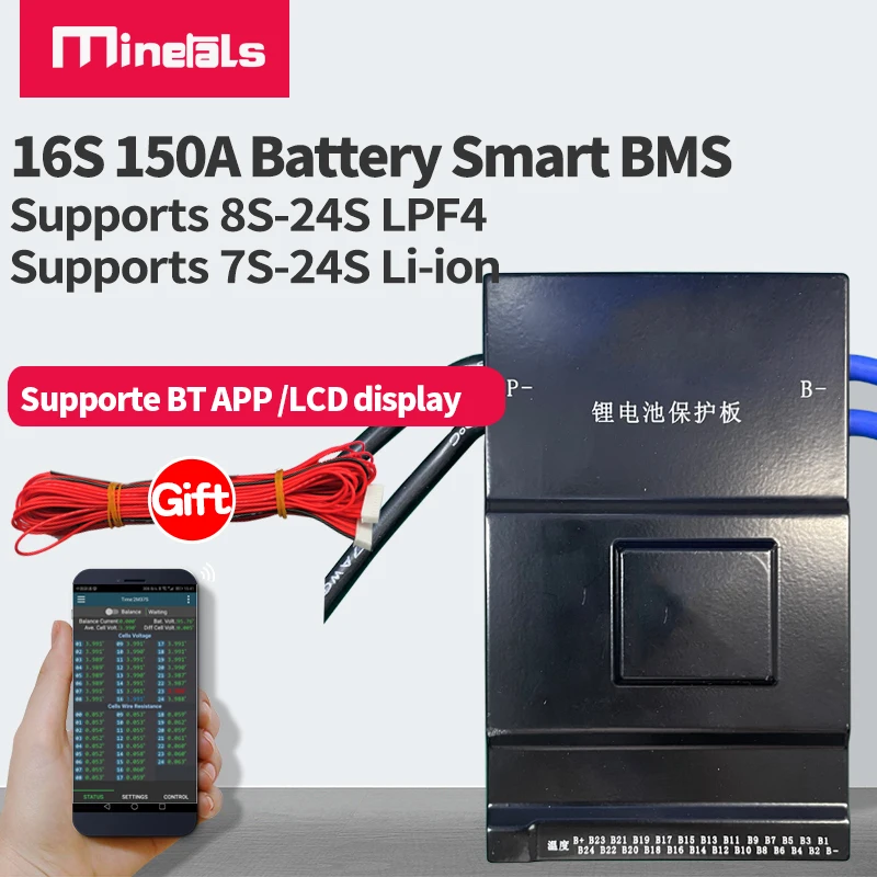 Умное приложение JK 16s bms 18650 A 48v LFP4 60V lipo с поддержкой 3,2 подходит для литиевых батарей 3,6 v 3,7 v с температурной защитой
Умное приложение JK 16s bms 18650 A 48v LFP4 60V lipo с поддержкой 3,2 подходит для литиевых батарей 3,6 v 3,7 v с температурной защитой