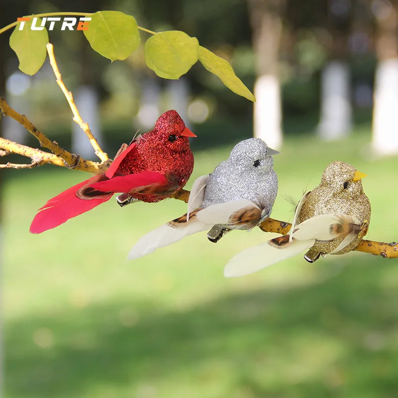 Simulation Bird Gold Powder Feather Bird Green Plant Landscaping Christmas Decorative Crafts Foam Art Bird Pendant Home Decor
Simulation Bird Gold Powder Feather Bird Green Plant Landscaping Christmas Decorative Crafts Foam Art Bird Pendant Home Decor