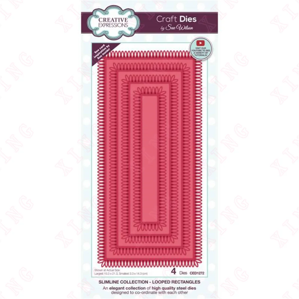 Newest Metal Cutting Dies Scrapbook Decoration Embossing Mold Diy Handmade Craft Blade Punch Looped Rectangles Reusable Template
Newest Metal Cutting Dies Scrapbook Decoration Embossing Mold Diy Handmade Craft Blade Punch Looped Rectangles Reusable Template