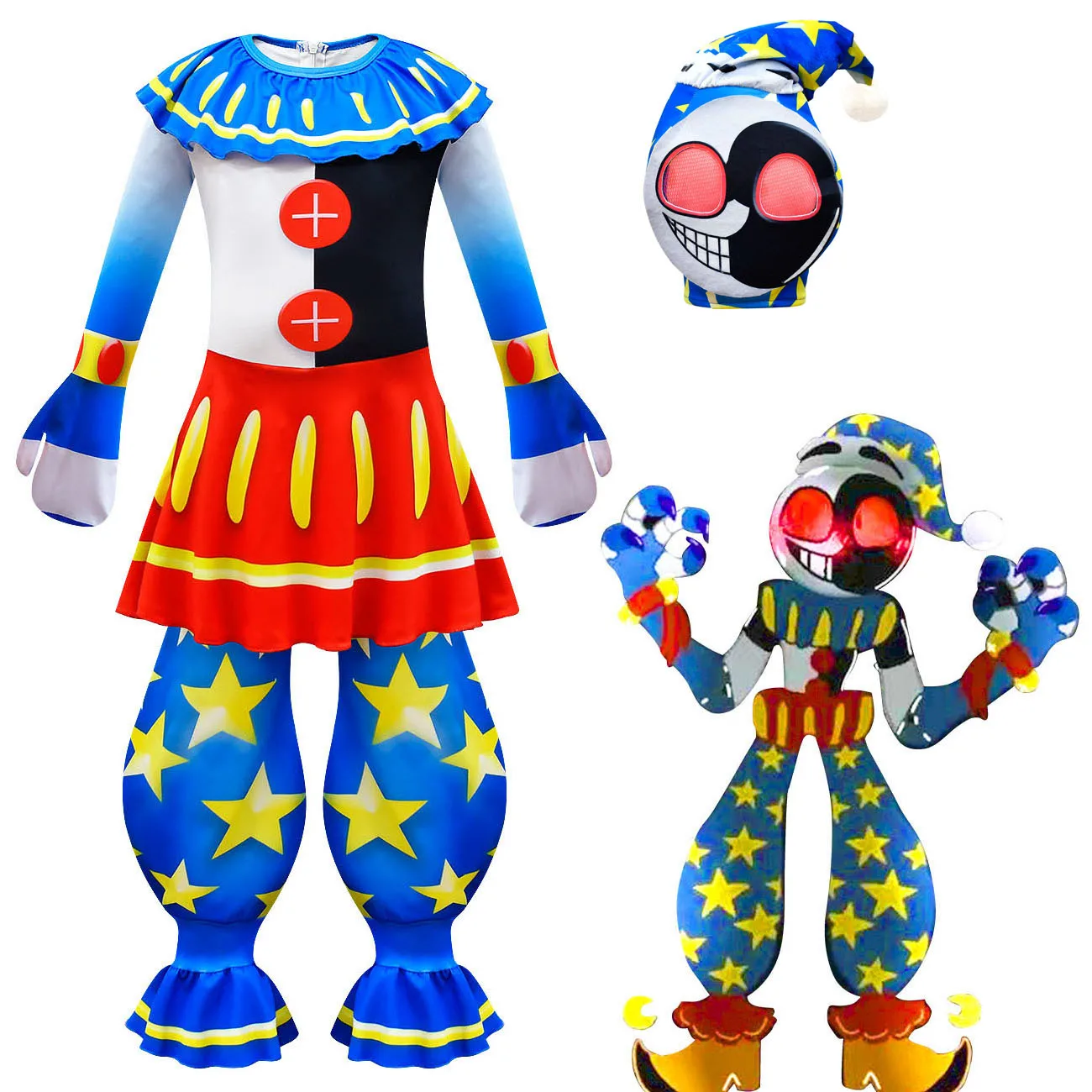 Новинка, комбинезон для косплея в стиле аниме FNAF Moondrop Sundrop, костюмы для Хэллоуина, одежда для вечеринки, подарок для детей
Новинка, комбинезон для косплея в стиле аниме FNAF Moondrop Sundrop, костюмы для Хэллоуина, одежда для вечеринки, подарок для детей