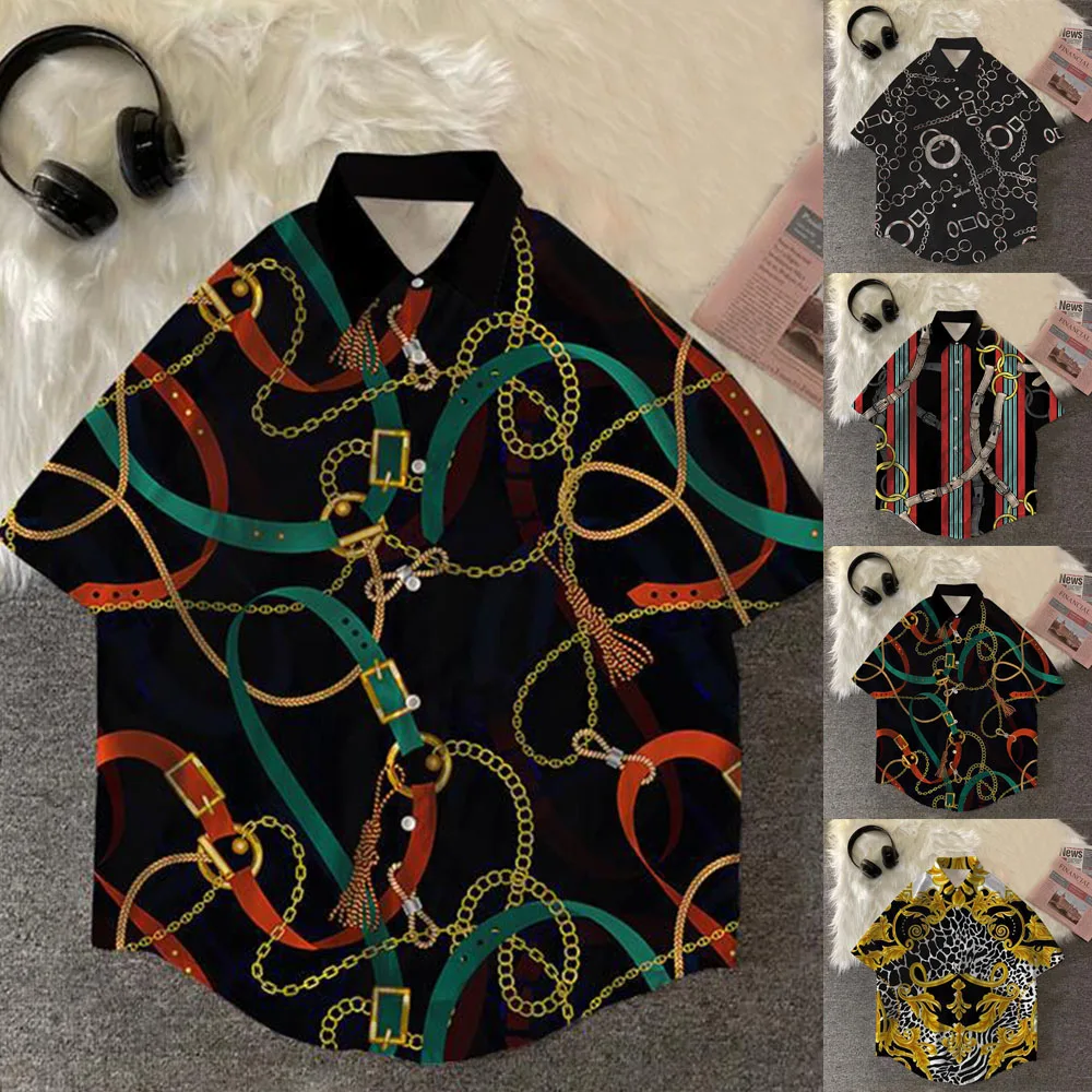Men T-Shirt Casual Button Down Shirt Baroque Fashion Hawaiian Short Sleeve Party Tops Tee Fashion Fitness Novelty Active Wear
Men T-Shirt Casual Button Down Shirt Baroque Fashion Hawaiian Short Sleeve Party Tops Tee Fashion Fitness Novelty Active Wear